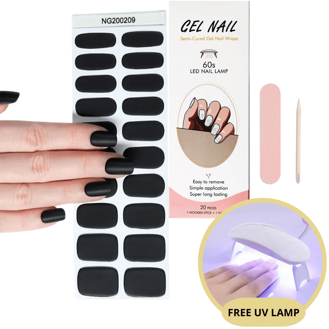 Nail Art Sticker Kit with LED Light