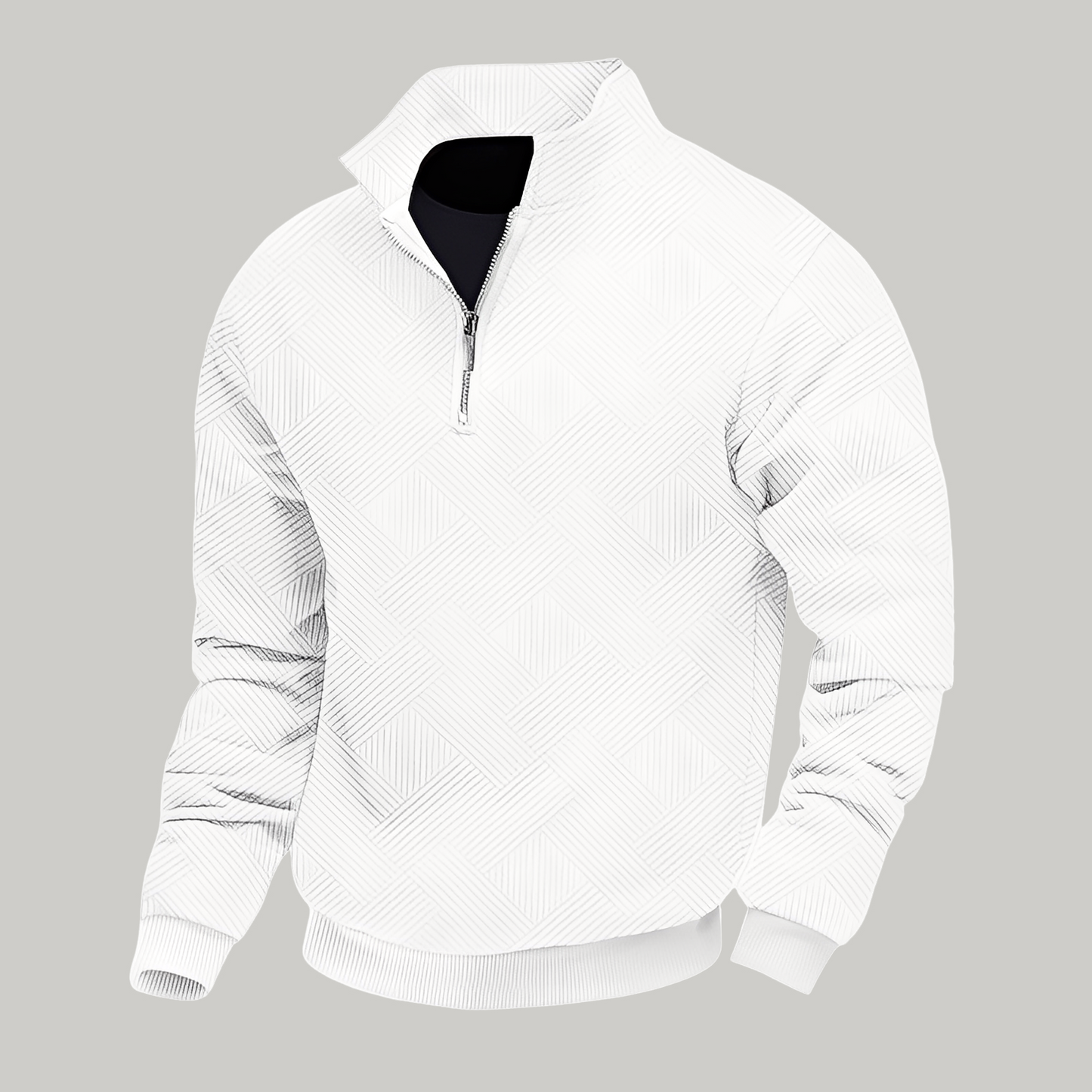 Relaxed Fit Half Zip Sweater