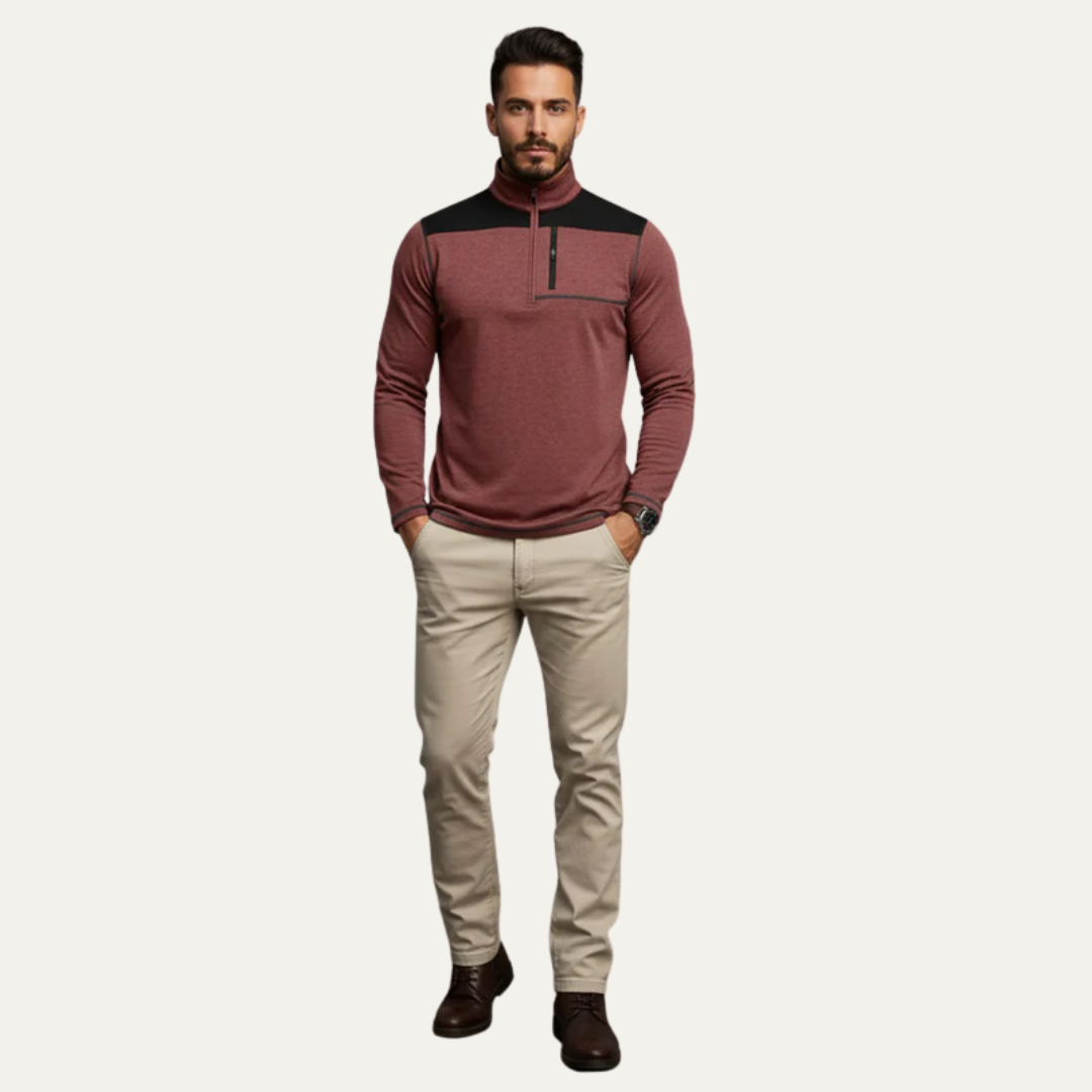 Men's Lightweight Quarter Zip Fleece Jacket