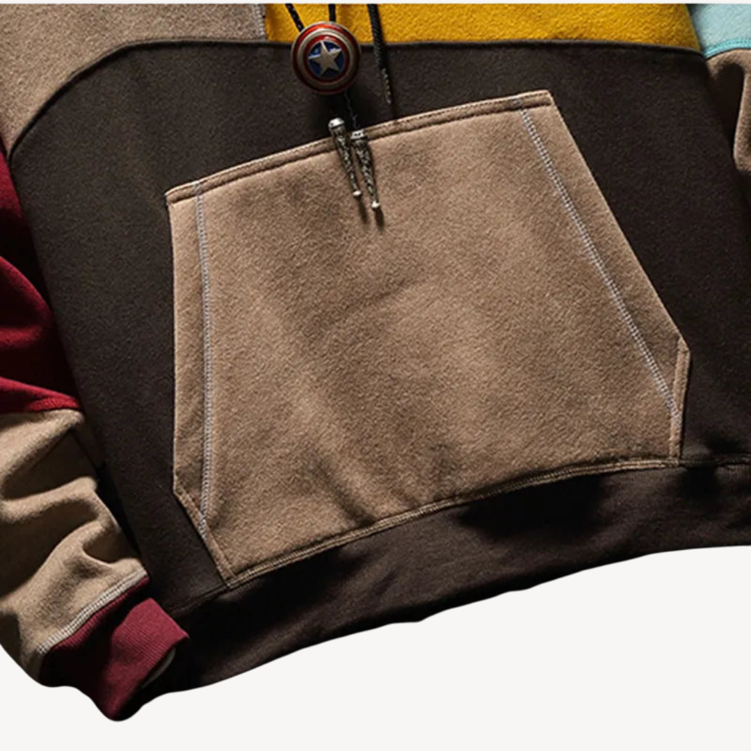Multicolor Graphic Hooded Sweatshirt