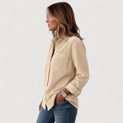 Green Corduroy Casual Shirt