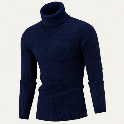 Men's Classic Fit Crew Neck Sweater with Textured Knit