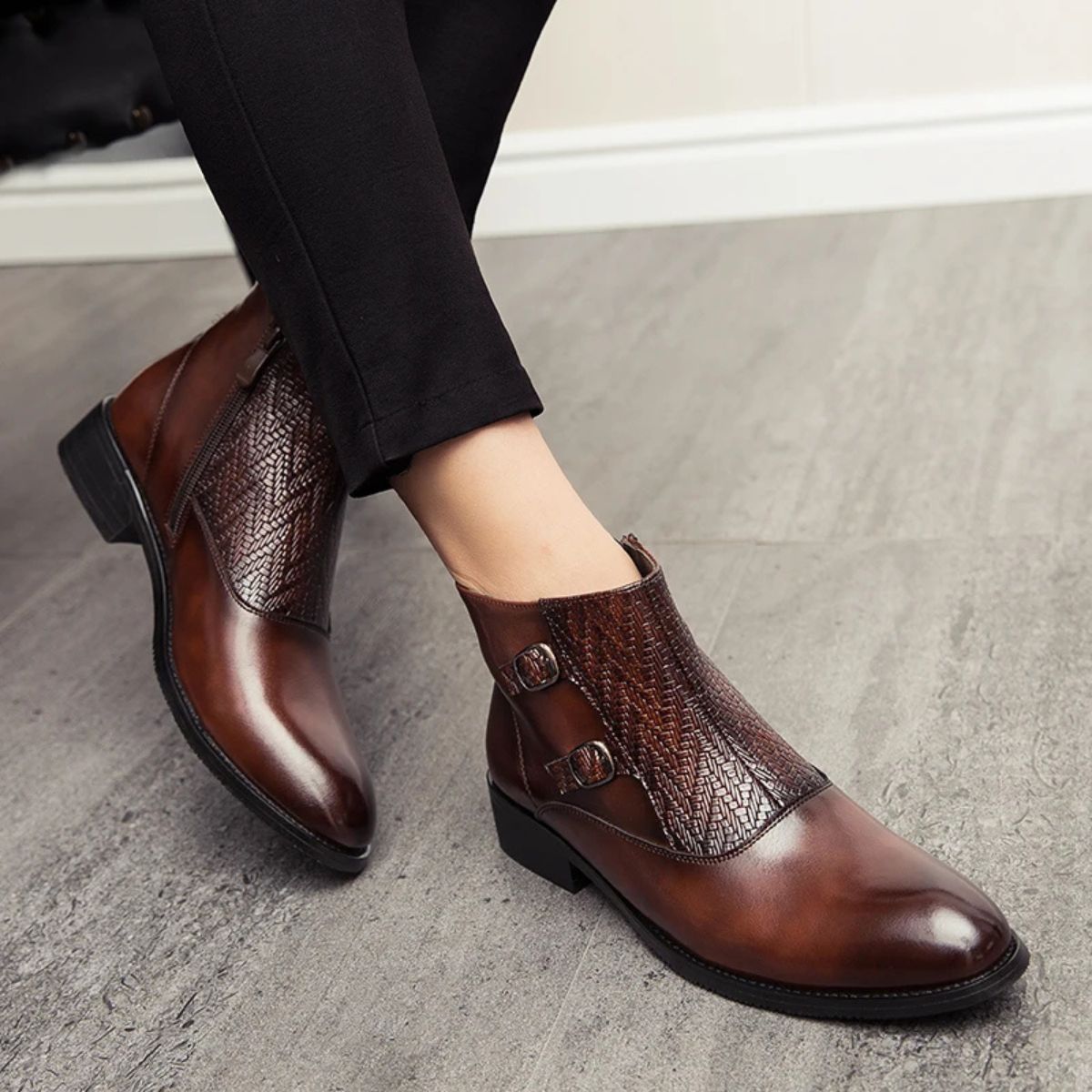 Classic Leather Chelsea Boots for Men - Premium Winter Shoes