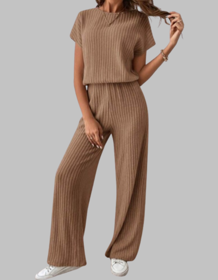 Relaxed Fit Short Sleeve Loungewear Set