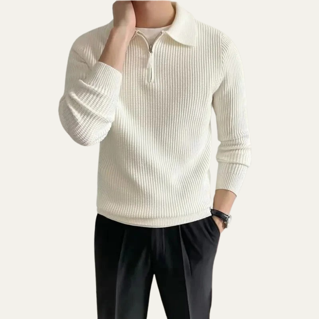 Men's Classic Fit Zip Neck Sweater