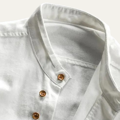 Casual Cotton Linen Mens Relaxed Fit Shirt