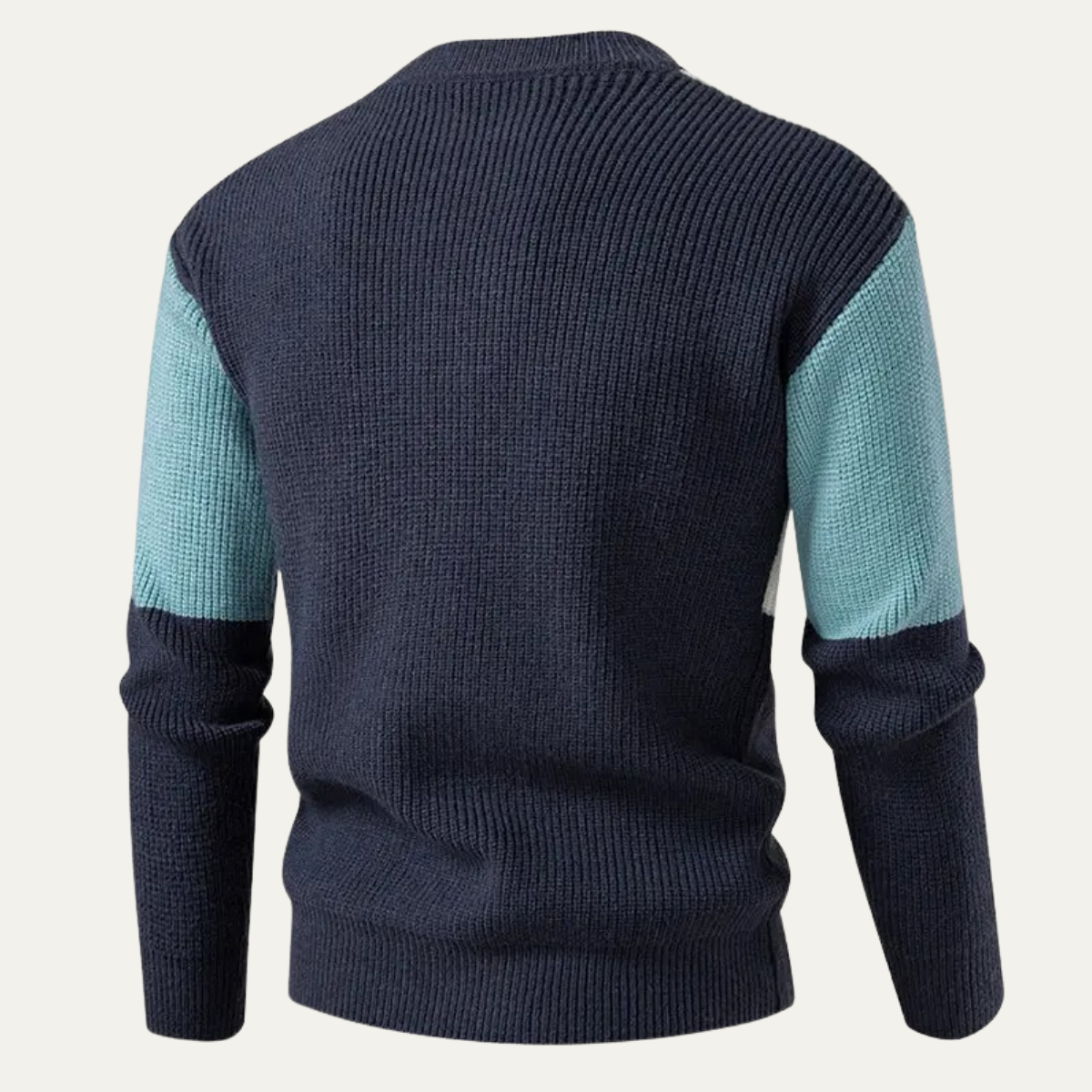 Men's Cozy Colour Block Crew Neck Sweater