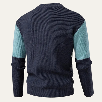 Men's Cozy Colour Block Crew Neck Sweater
