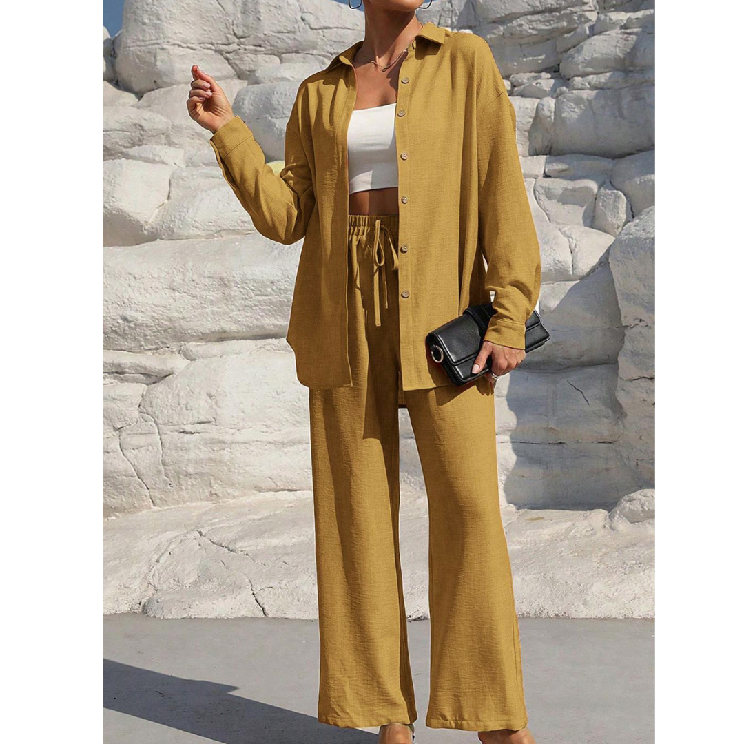 Soft Cotton Long Sleeve Top and Pant Set