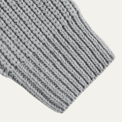 Thick Knit Crew Neck Mens Cardigan Sweater