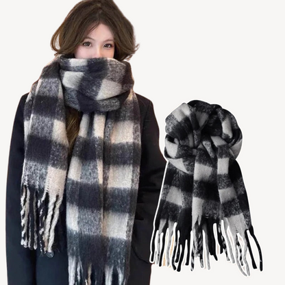 Classic Checked Wool Scarf