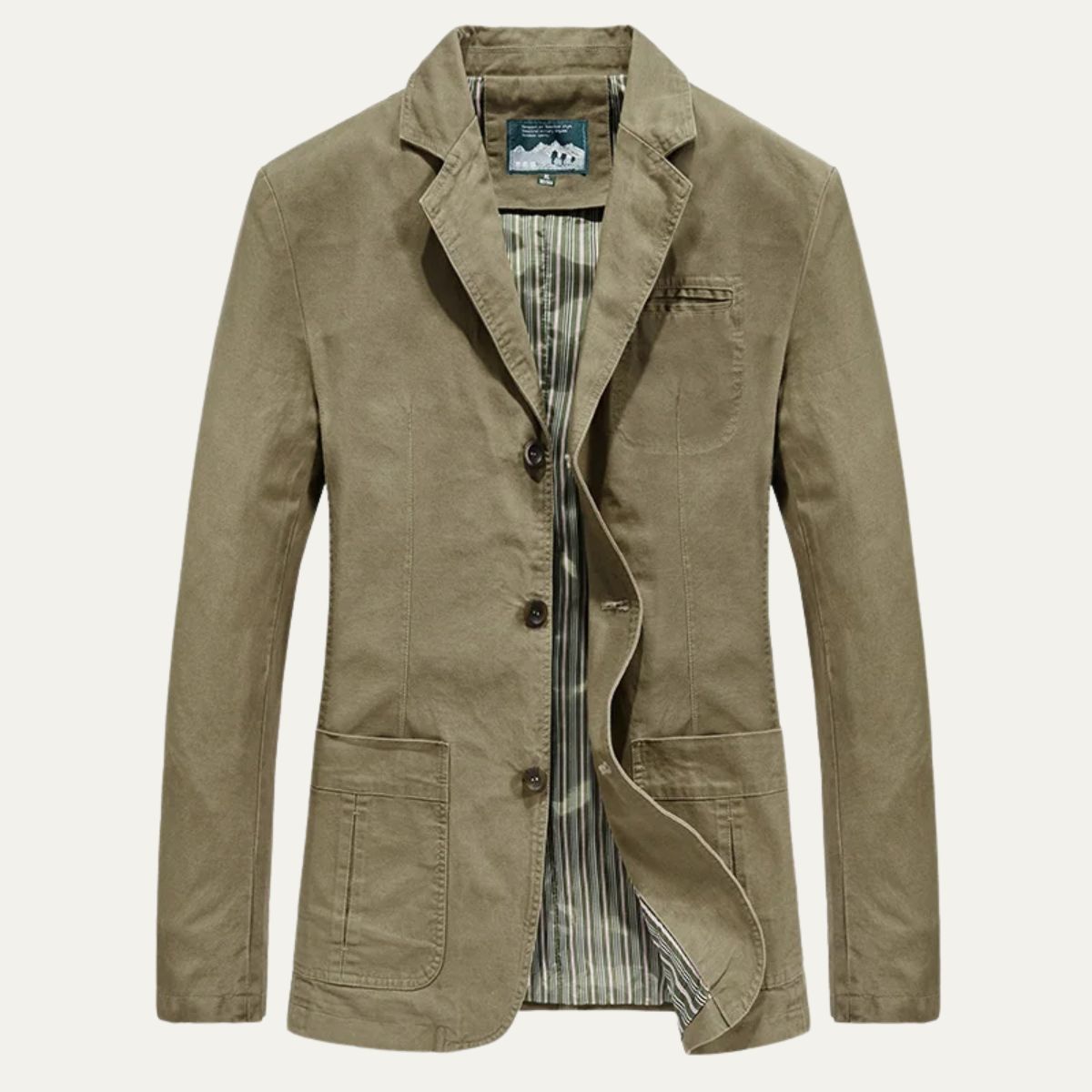 Relaxed Fit Cotton Jacket with Pocket Details