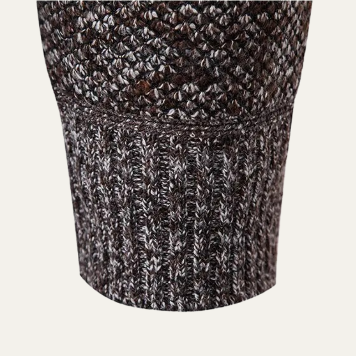 Warm Mens Fleece Cardigan with Diamond Design