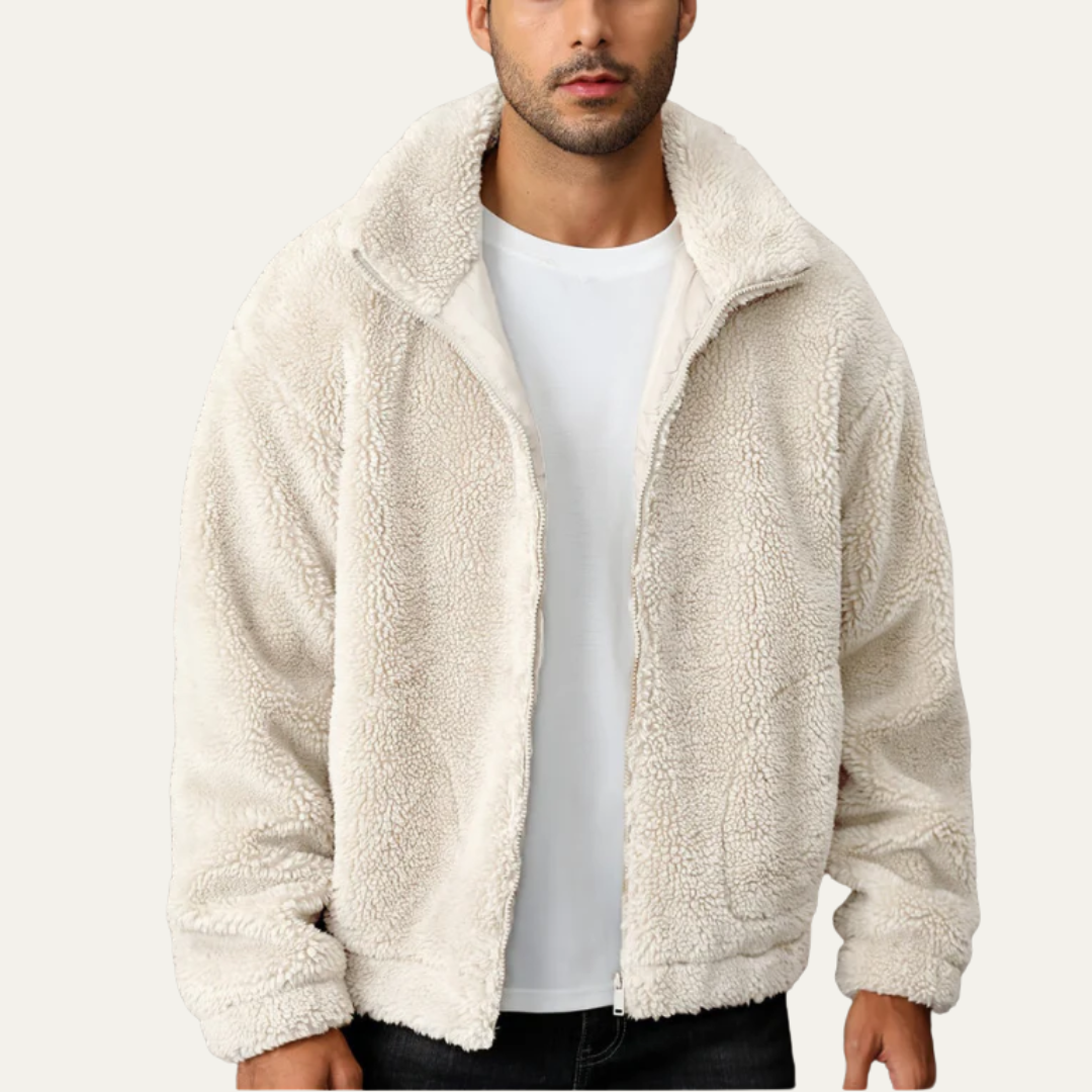 Men's Soft Faux Sheepskin Coat Jacket