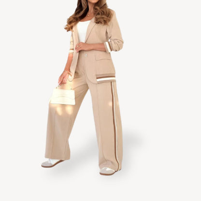 Classic Two Piece Pinstripe Women's Suit - OutfitLondon