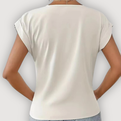 Elegant V Neck Feminine Blouse