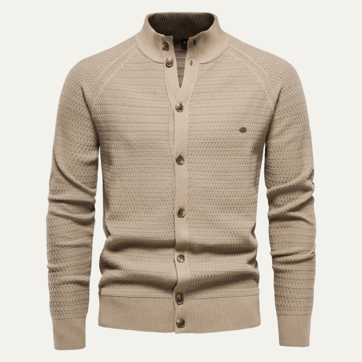 Relaxed Fit Mens Knit Button Cardigan