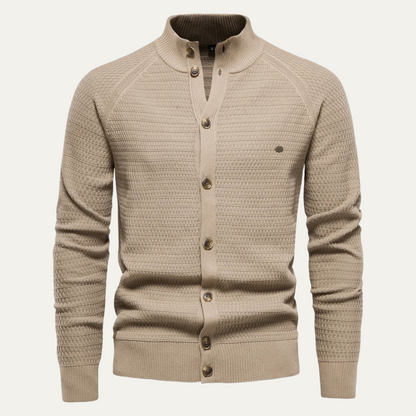 Relaxed Fit Mens Knit Button Cardigan