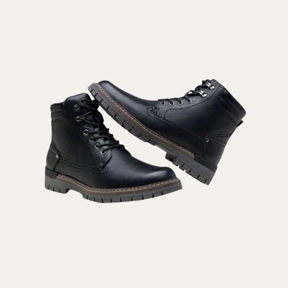Tough Tactical Lace Up Ankle Boots with Rubber Sole