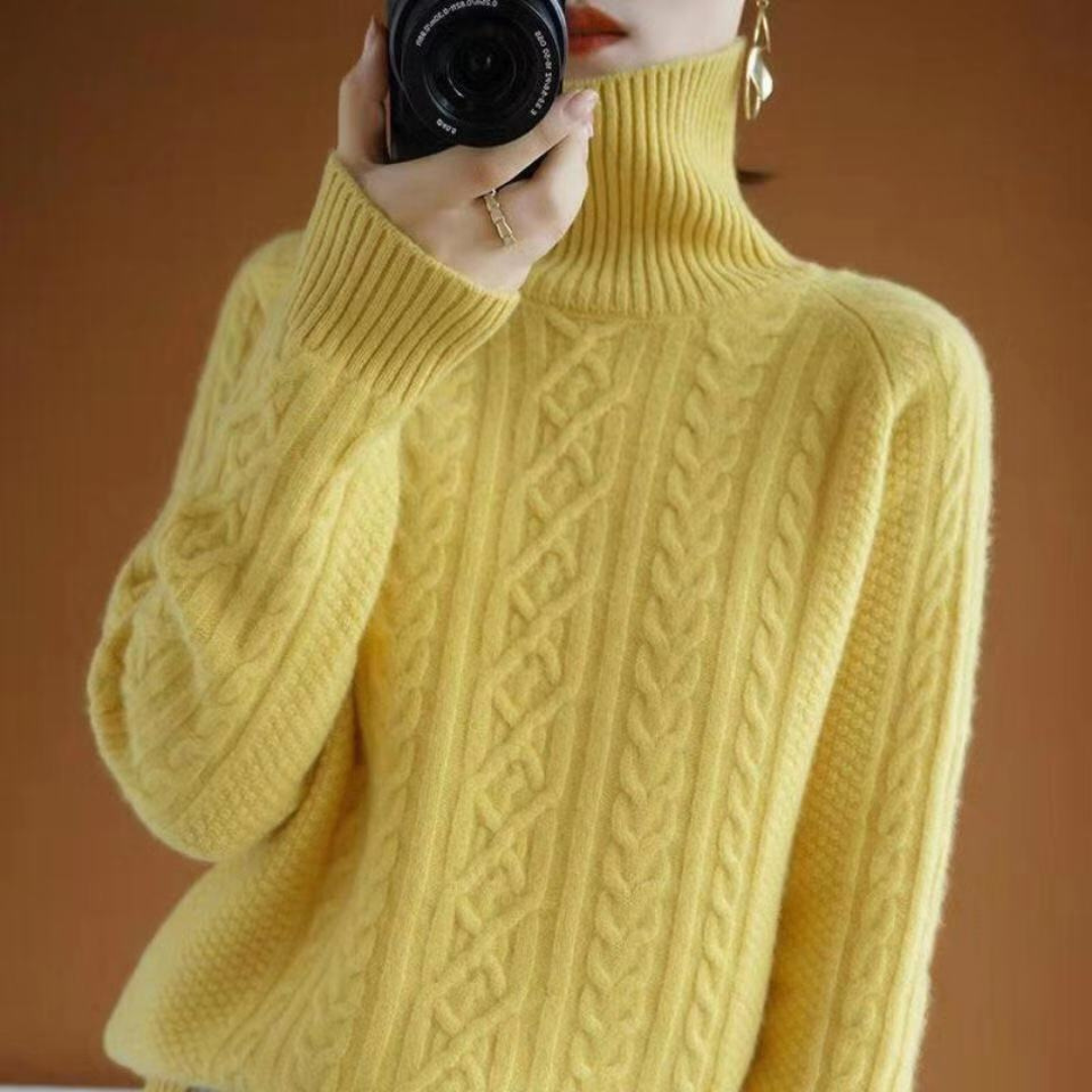 Cozy Women's Turtleneck Knit Sweater