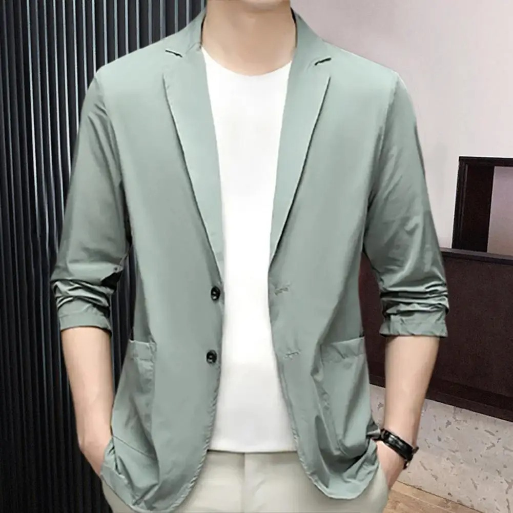 Tailored Fit Mens Classic 2 Button Blazer Coat