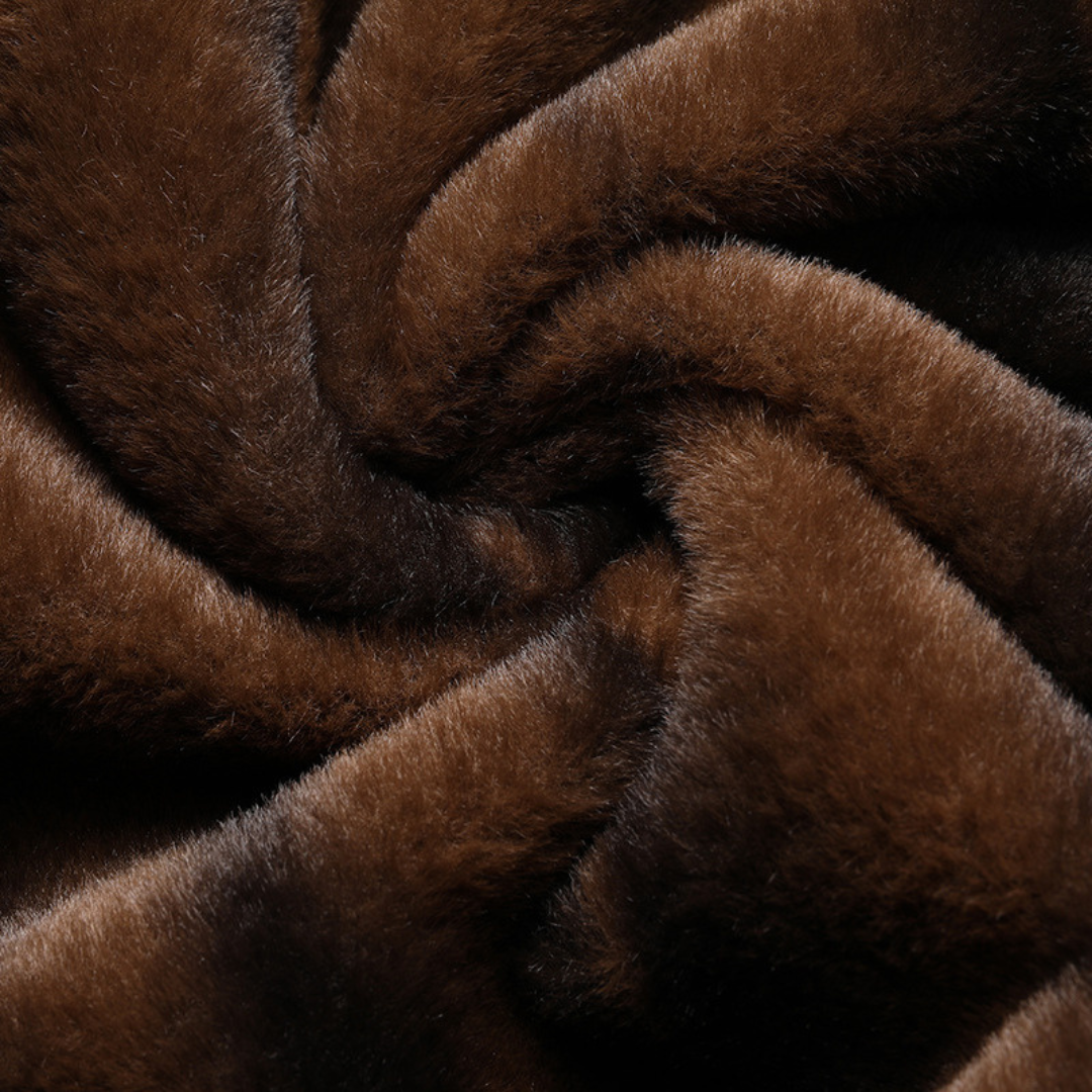 Warm Faux Fur Lined Mens Winter Coat