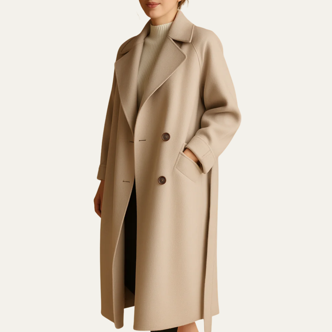 Ladies Large Warm Double Button Coat