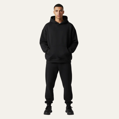 Relaxed Fit Hooded Sweatshirt with Pouch Pocket