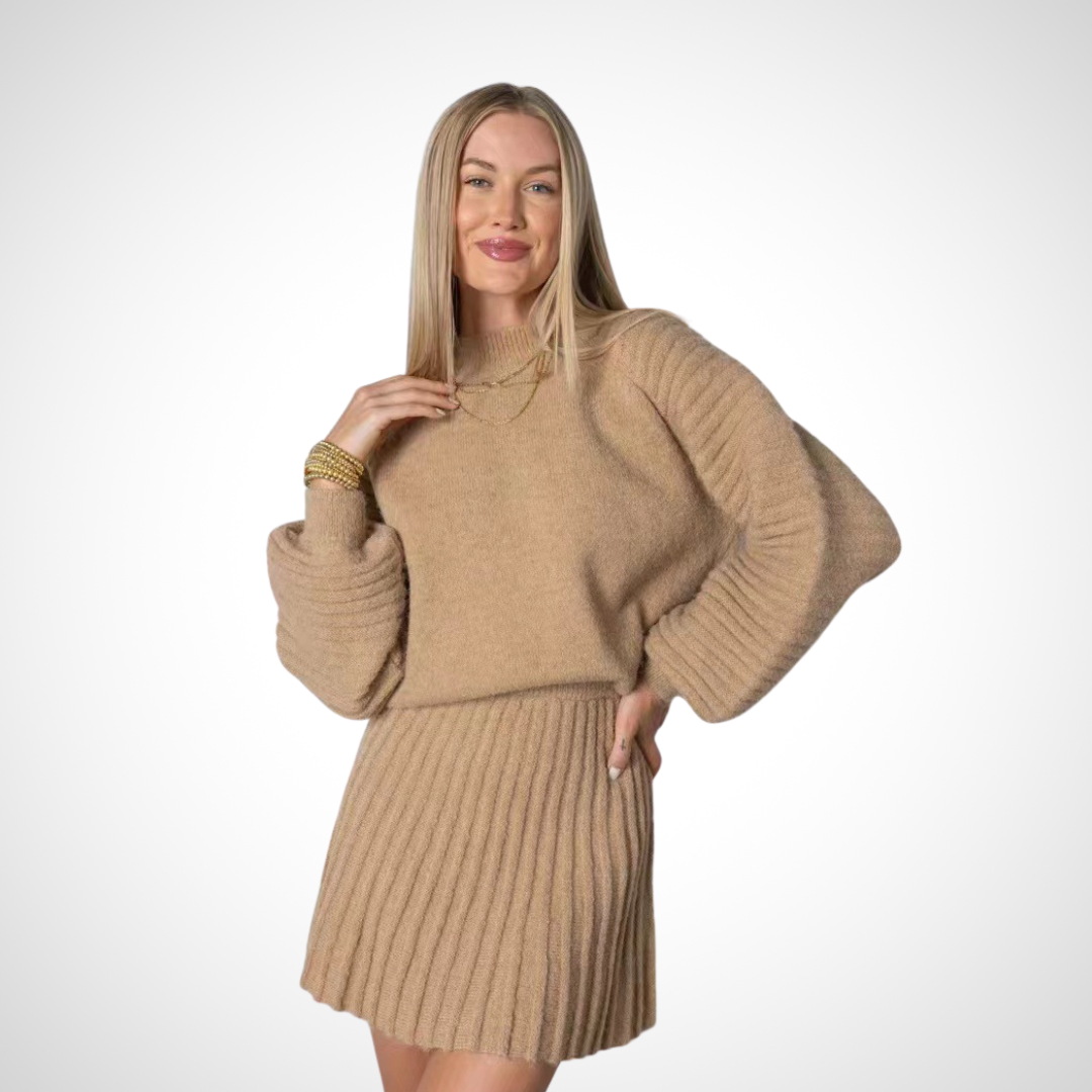 Cozy Knit 2-Piece Autumn Jumpsuit Set