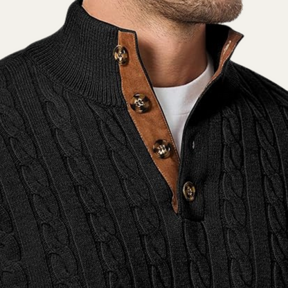 Classic Men's Cable Crew Neck Sweater