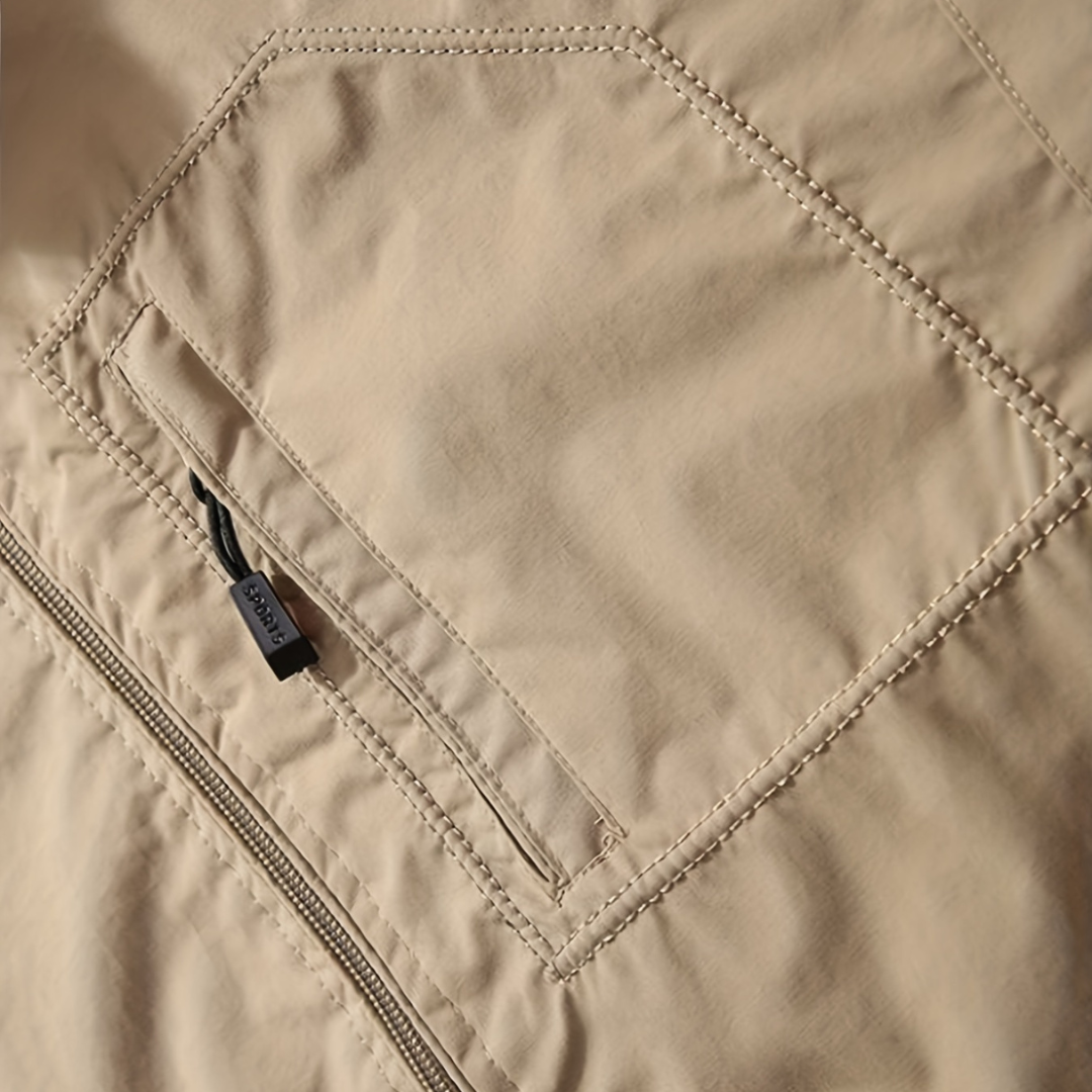 Relaxed Fit Waterproof Zip Up Jacket