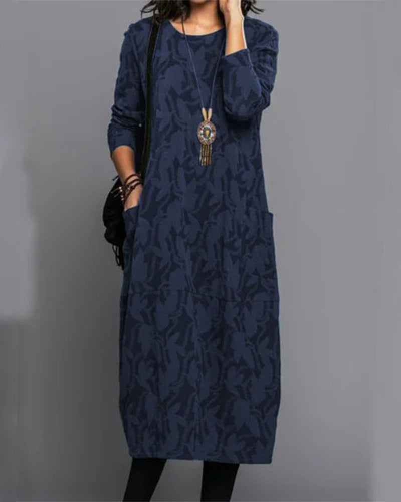 Comfortable Mid Length Ladies Dress