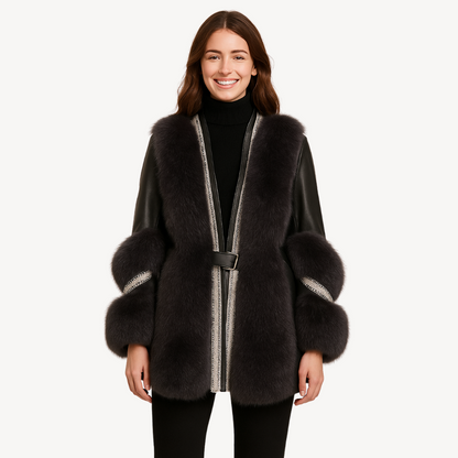 Luxurious Fake Fur Winter Coat for Ladies - OutfitLondon