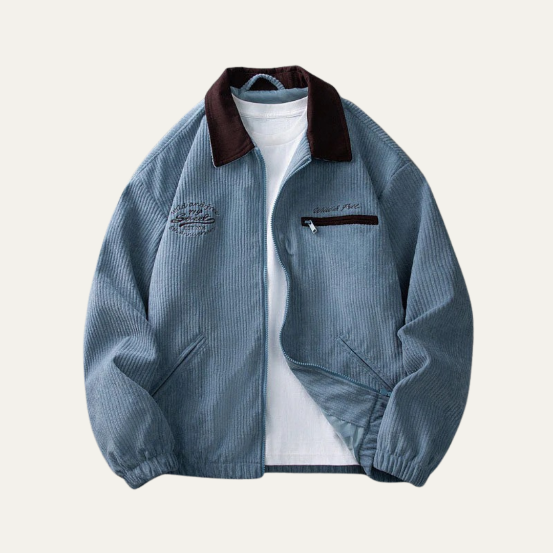 Men's Large Heavy Duty Zip Up Work Jacket