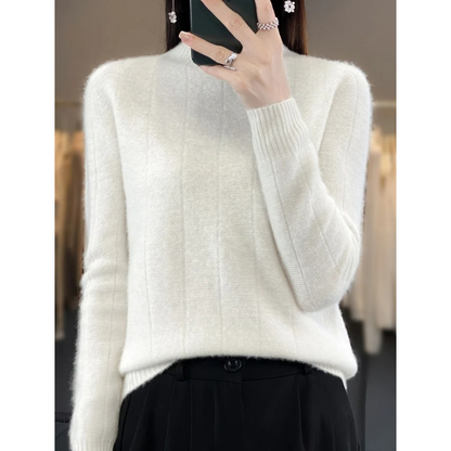 Cozy Female Waterproof Crew Neck Sweater