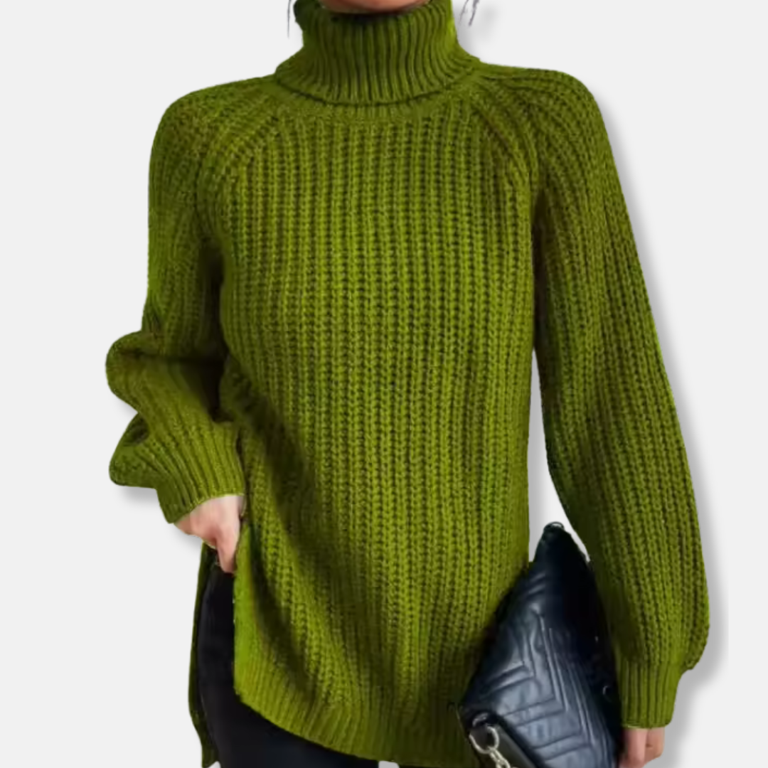 Comfy Oversized Turtleneck Wool Sweater