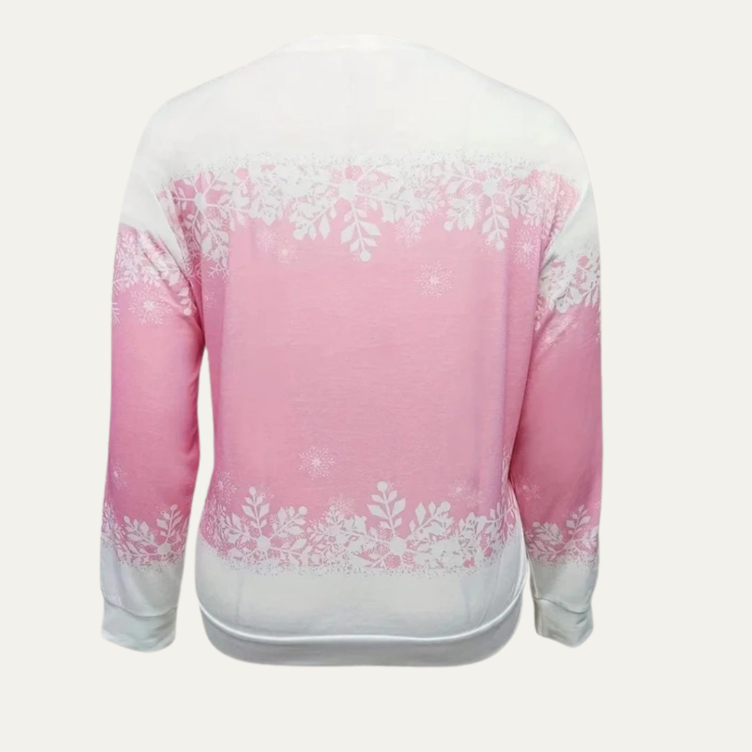 Fun Holiday Snowman Crew Neck Sweater