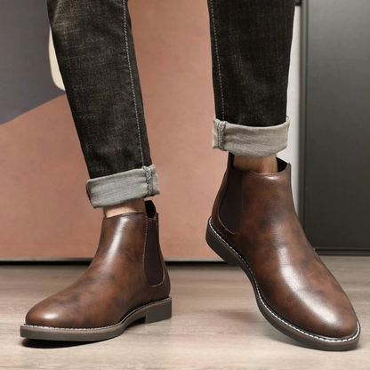 Comfortable Men's Leather Chelsea Ankle Boots