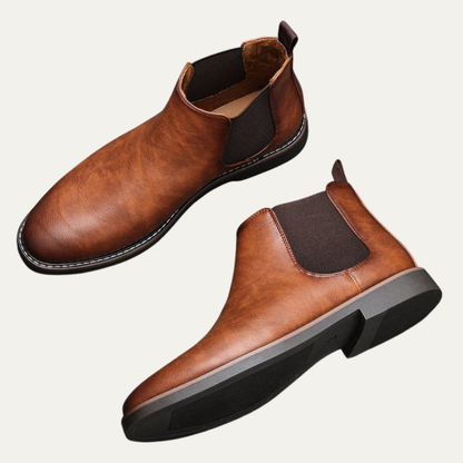 Simple Brown Leather Oxford Shoe