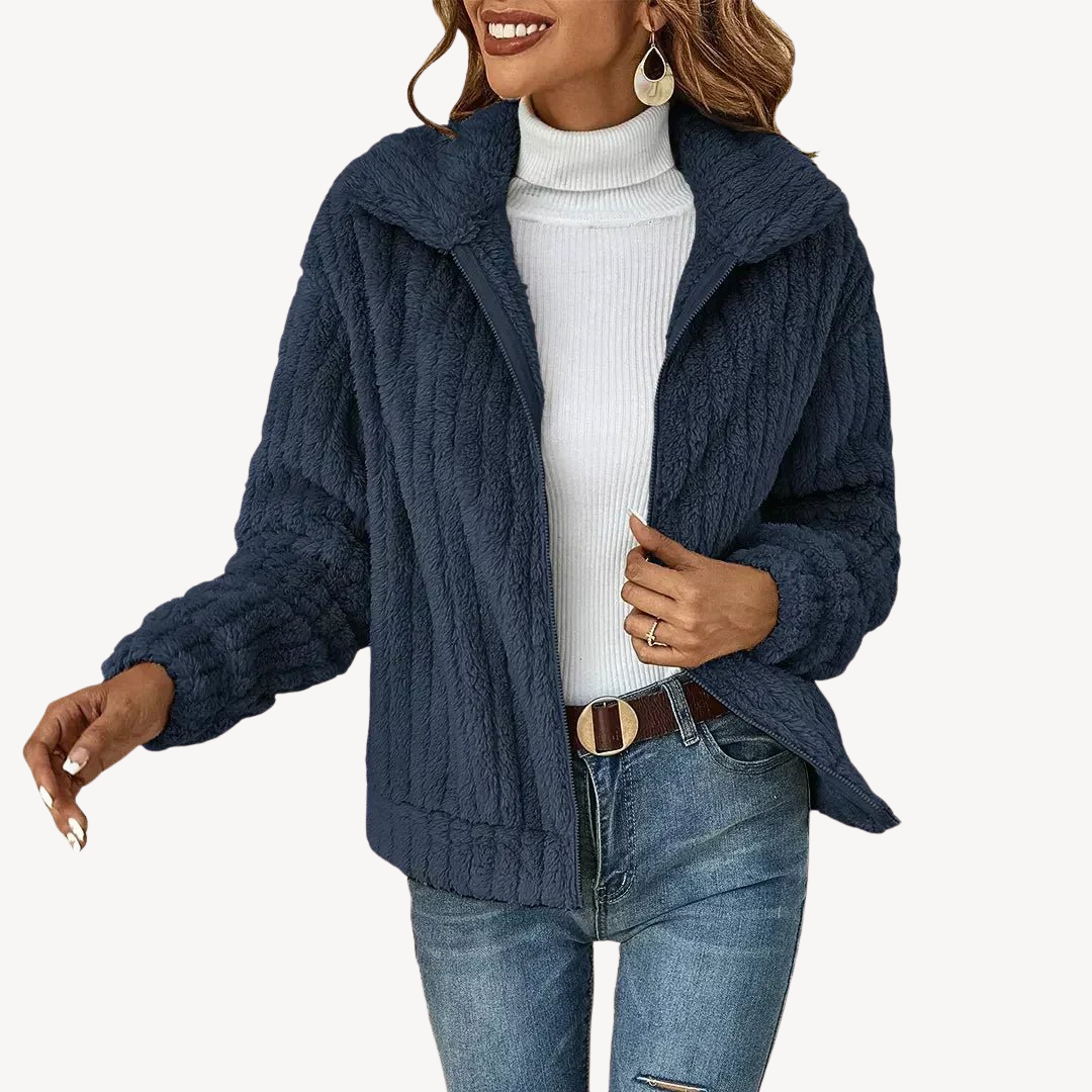 Soft Women's Fleece Zip Up Sweater