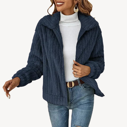 Soft Women's Fleece Zip Up Sweater