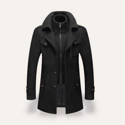 Warm Mens Parka Coat with Faux Fur Collar - OutfitLondon