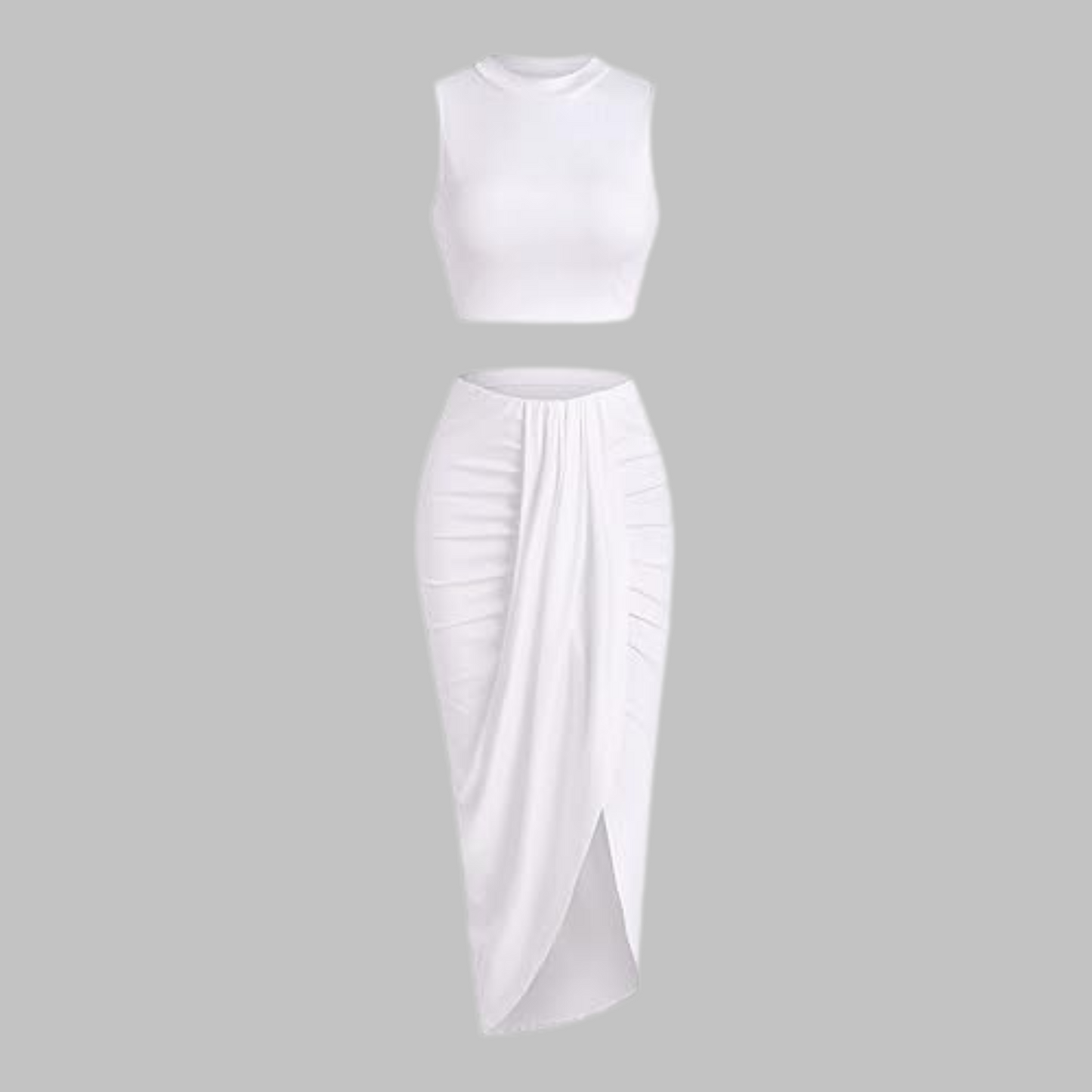 Flowy Ruffled Maxi Skirt Outfit Set