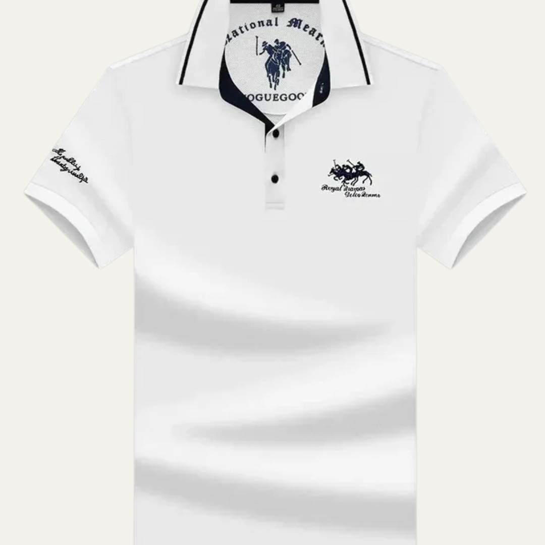 Sporty Polo Shirt for Men with Colorful Detailing