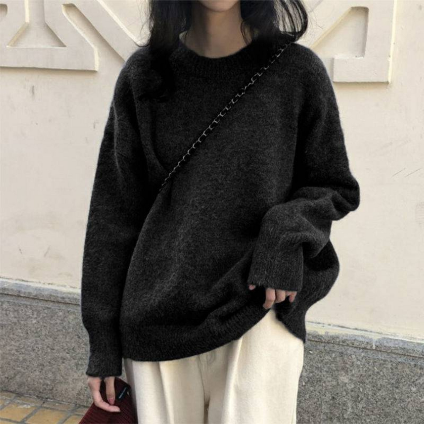 Comfy Crew Neck Long Sleeve Sweater