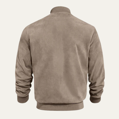Men's Quilted Zipper Bomber Jacket