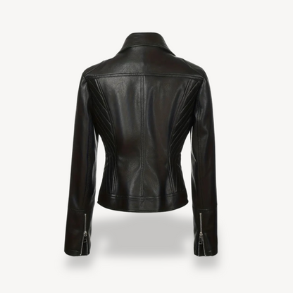 Vegan Leather Moto Jacket for Ladies