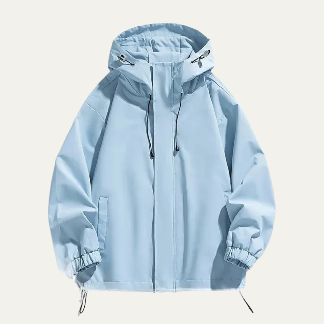 Waterproof Men's Lightweight Hooded Windbreaker Jacket