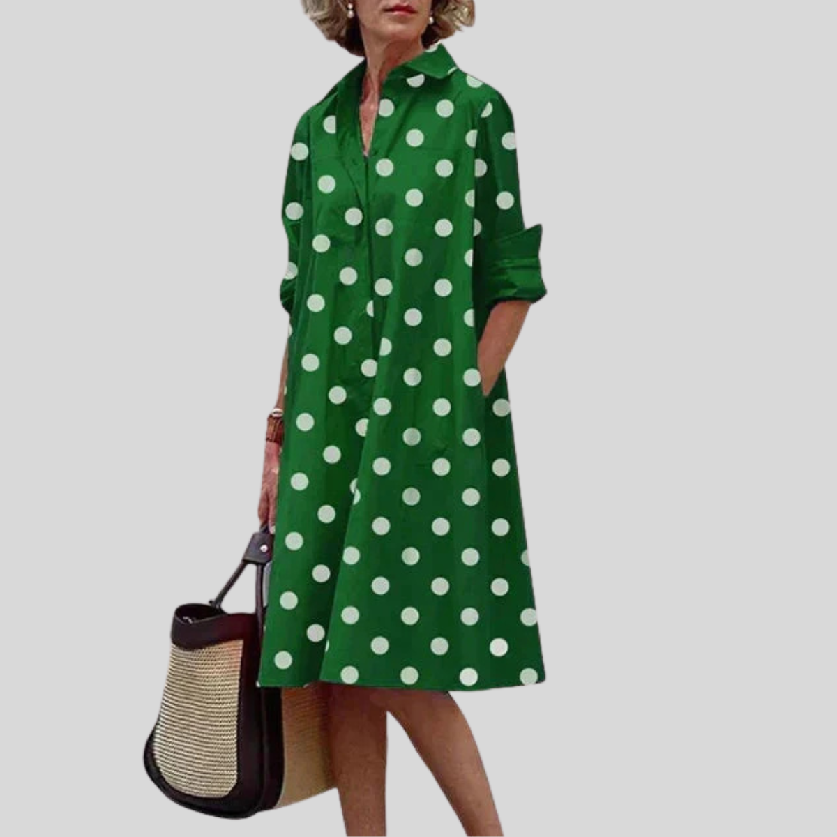 Chic Women's Dress With Side Pockets