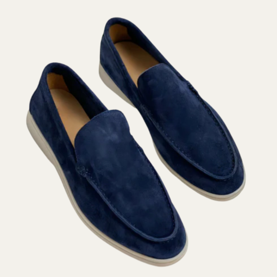 Simple Leather Slip On Shoes